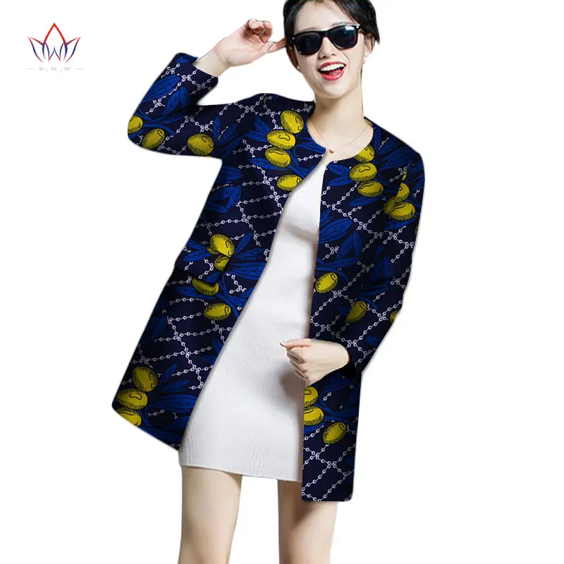 

casual african print tops for women Dashiki long sleeve coat windbreaker women Plus Size trench coat clothes african women Y2656