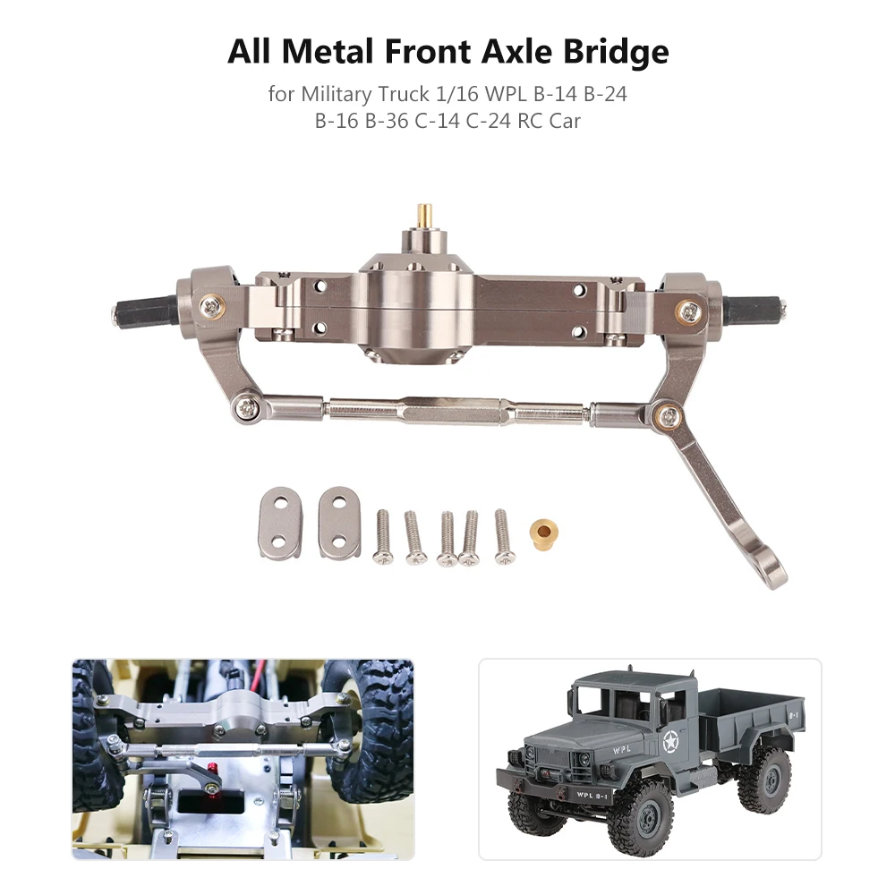 show original title Details about / For 1:16 WPL B16 B36 Military Ural Truck Metal Middle Bridge Axle bridge upgrade