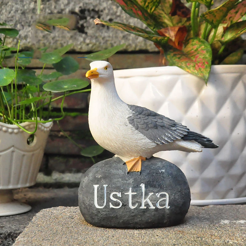 

European pastoral simulation seagull seabird bird decoration garden pond decoration ornament