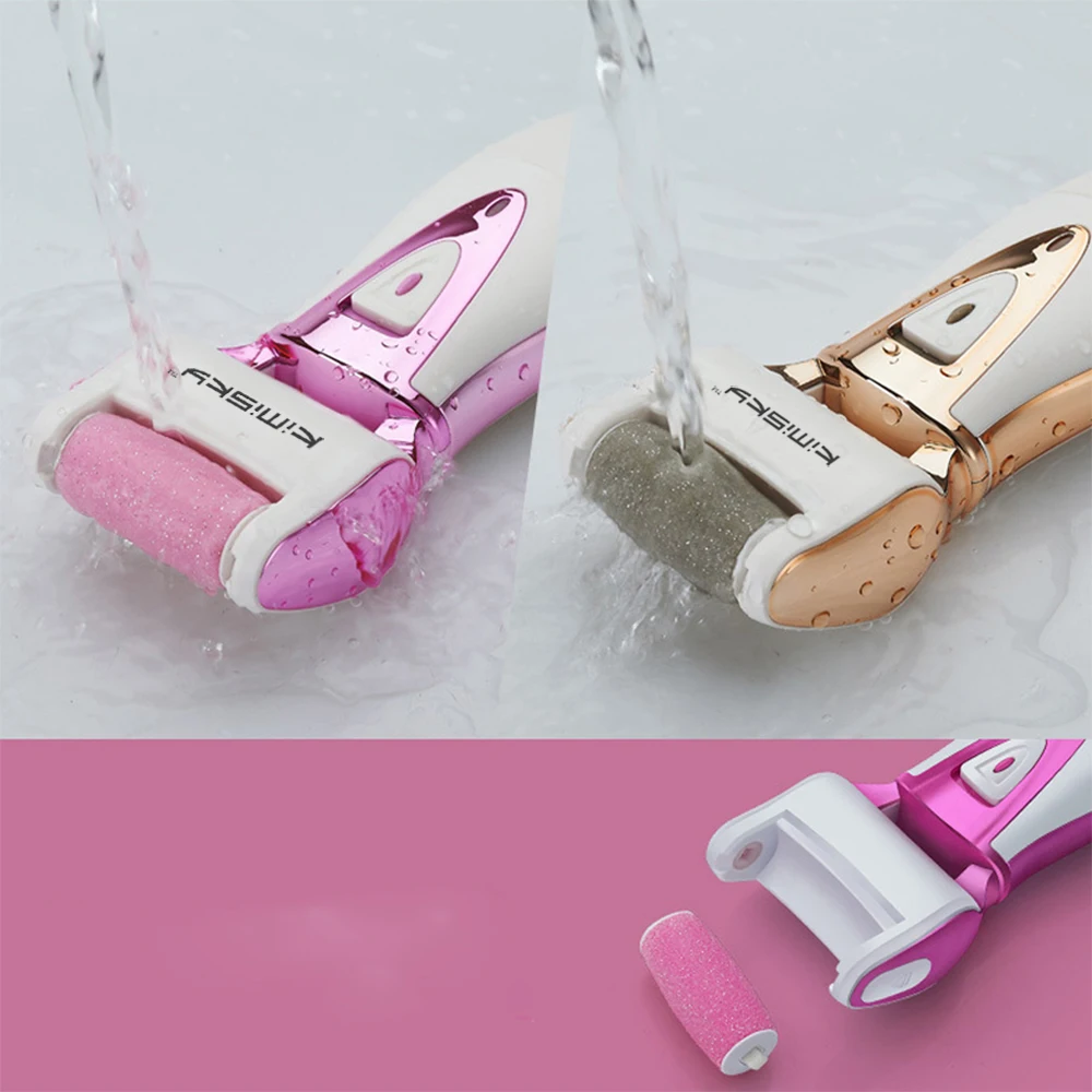 Ferramenta de Cuidados com os Pés Cabeças de Rolo Kimisky Ouro Recarregável Pedicure Cuidados Pessoais pé Esfoliante Elétrica Ferramentas 3pcs Pés 28 Cheap Instrumento cuidados c pés