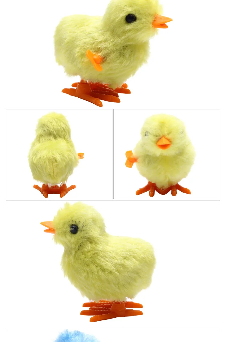 High QualityLovely Kids Plush Wind up Chicken Walking Toys Clockwork