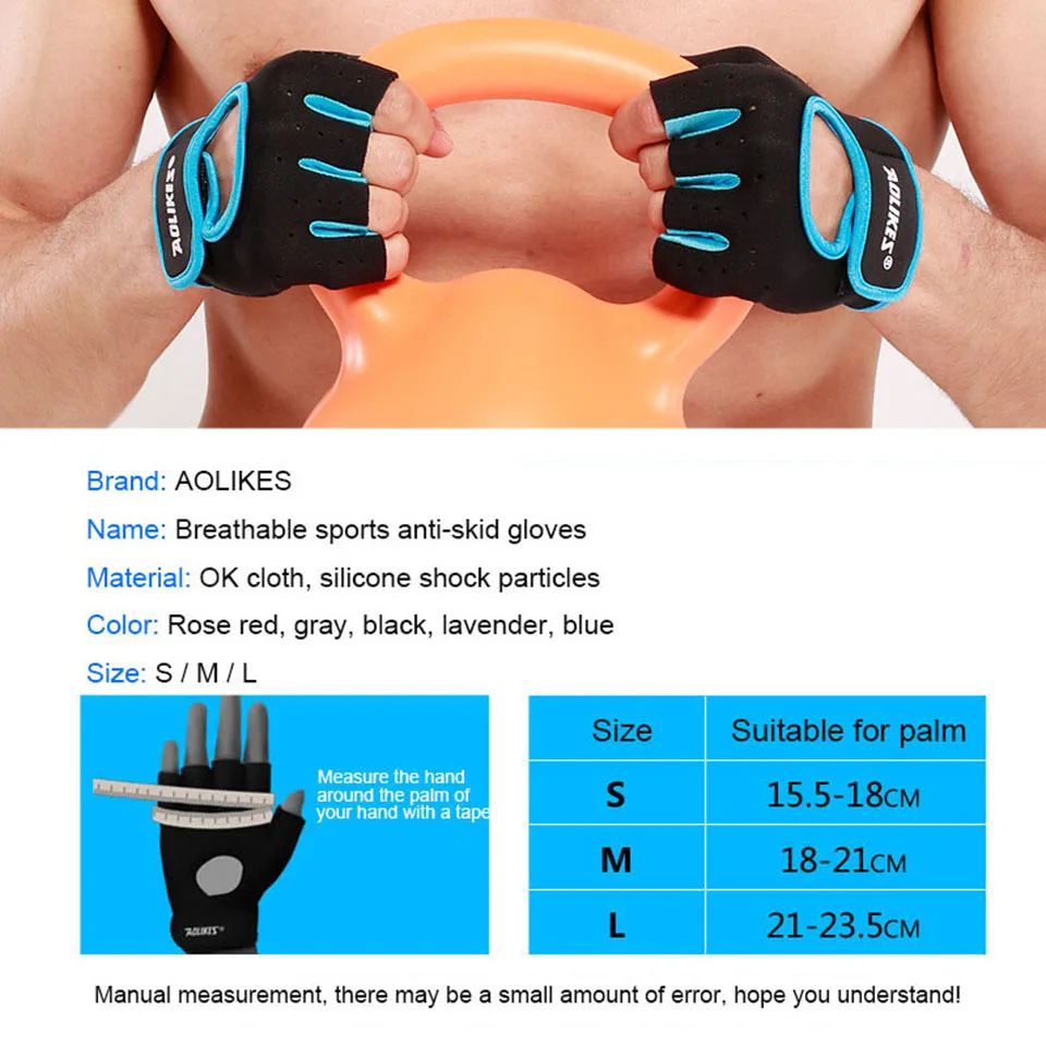 1 Pair Gym Sport Body Building Training Weightlifting Crossfit Gloves For Men Women Fitness Gloves Dumbbells Gym Gloves