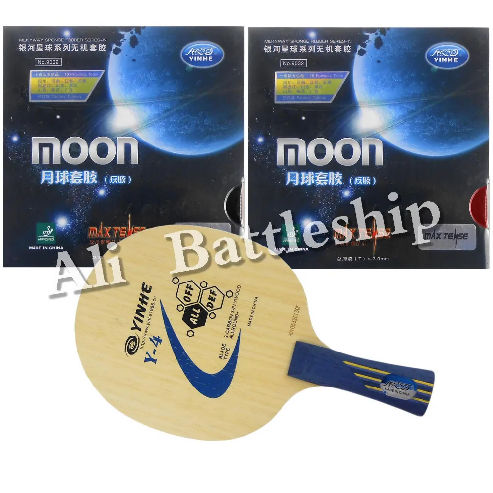 

Original Pro Combo Racket Galaxy Yinhe Y-4 with 2x Galaxy Moon Factory Tuned Long Shakehand FL