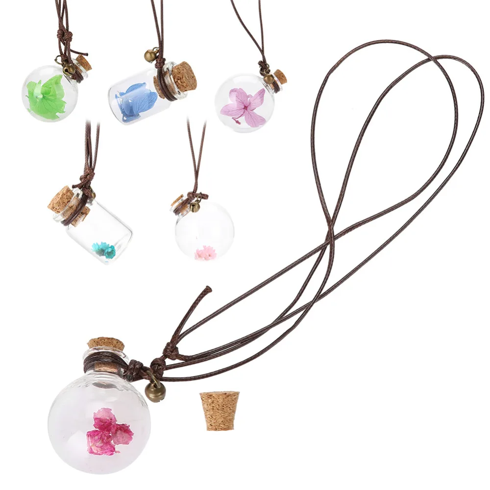 

Perfume Bottle Empty Pendant Auto Ornament with Flower Air Freshener Car-styling Hanging Bottle for Essential Oil Antiperspirant