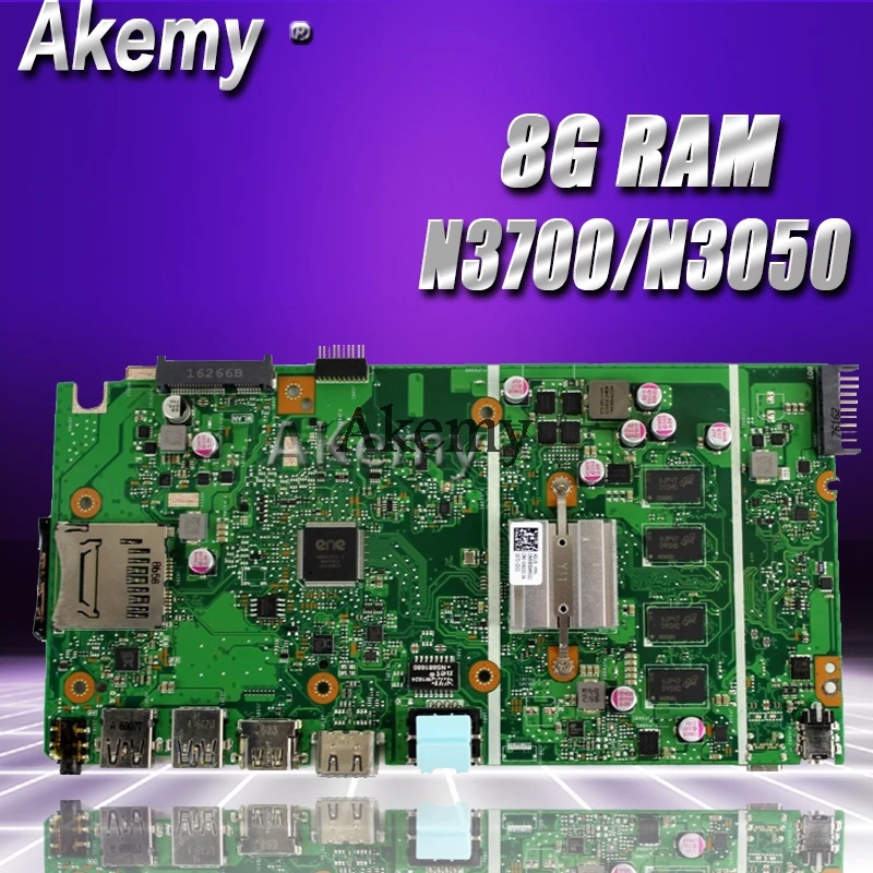 Akemy X540SA Laptop motherboard for ASUS VivoBook X540SA X540S X540 F540S Test original mainboard 8G RAM N3700/N3050 CPU