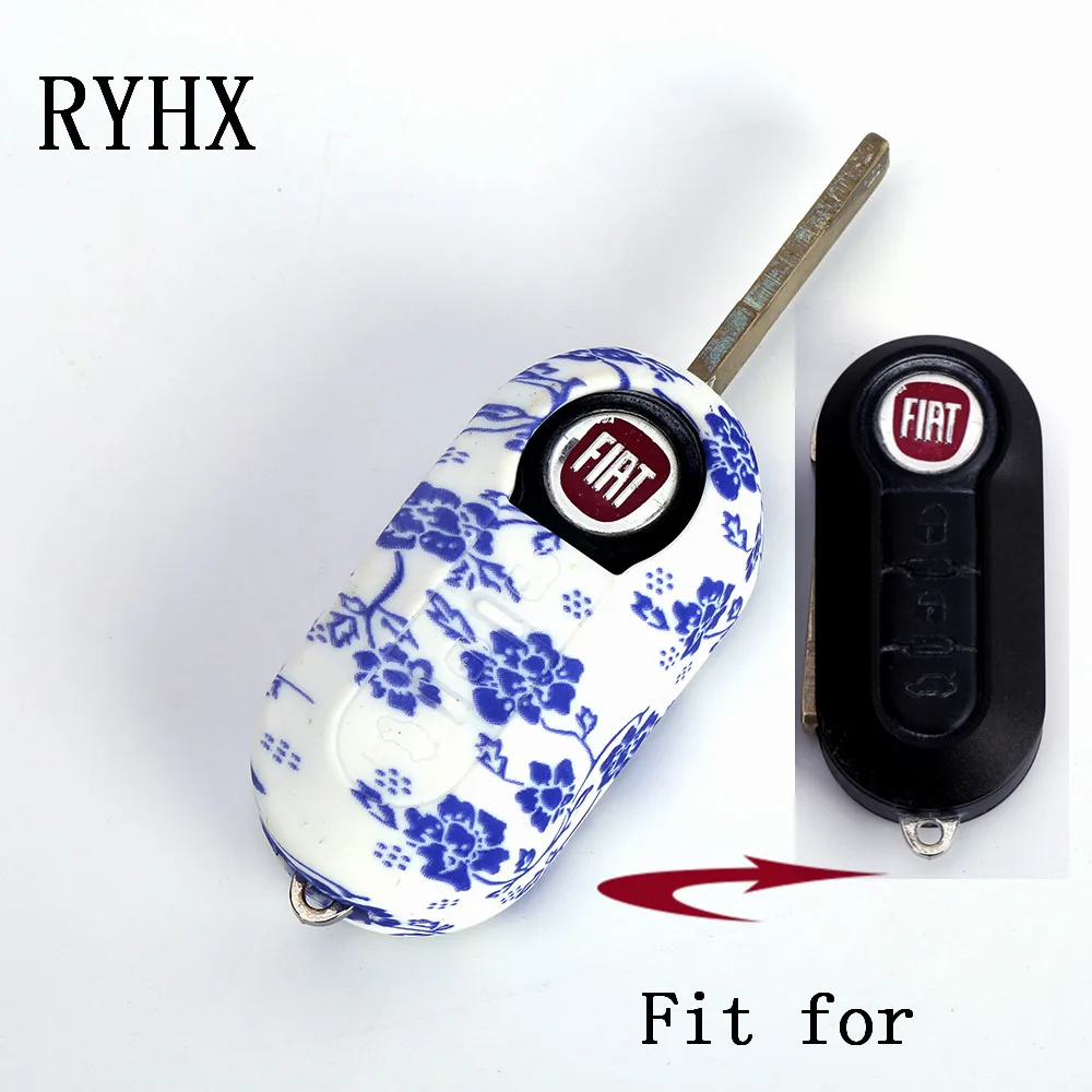 

3 Buttons Silicone Car Remote Key Fob Shell Cover For Fiat 500 Panda Florino Qubo Ducato Bravo Doblo Linea Punto Stilo Iveco