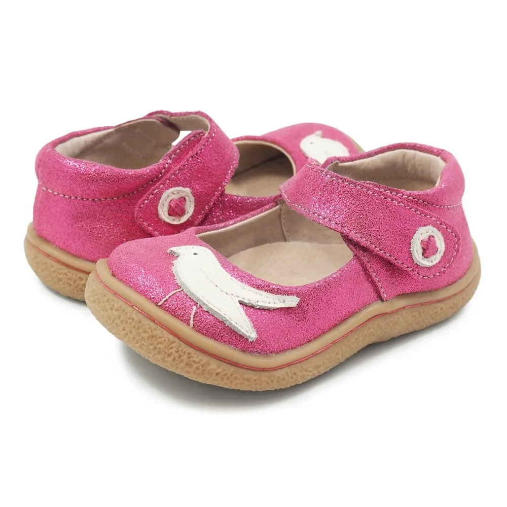 TipsieToes superior calidad de marca de cuero genuino niños niño niña niños zapatos de moda pies descalzos zapatillas Mary Jane envío gratis - 3