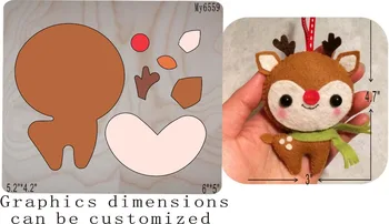 

Christmas deer-5 die cut accessories wooden die Regola Acciaio Die Misura , MY