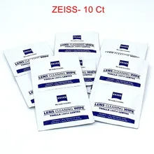 Zeiss предварительно увлажненные салфетки для линз, очищающие Линзы для очков, солнцезащитные очки, Объективы для камер, сотовый телефон, объектив для ноутбука, одежда, упаковка из 10ct