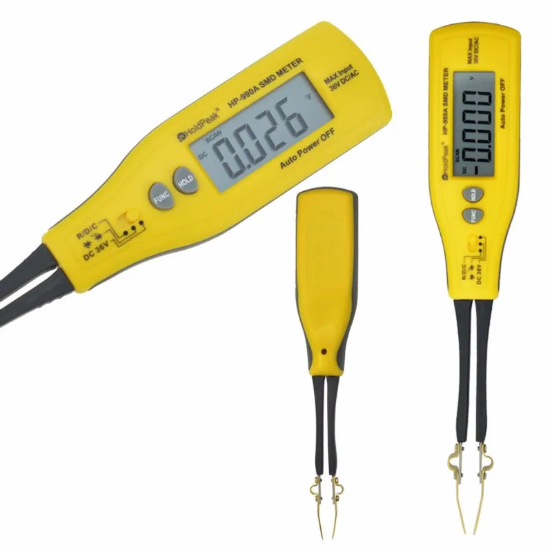 

HoldPeak DC Vlotage Resistance Capacitance SMD Tester Meter Professional SMT component Digital Multimeter 990A