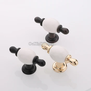 

Stunning 2PCS European Luxury Ceramic Kitchen Cabinet Door Handles Cupboard Wardrobe Drawer Dresser Cabinet Pulls Handles&Knobs