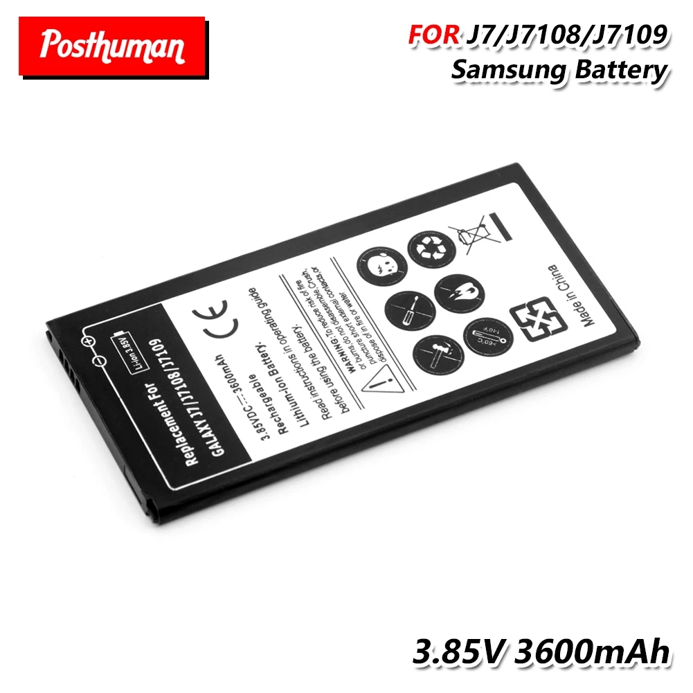 Battery For Samsung Galaxy J7 2016 J7108 J7109 J710K J710H J710FN EB-BJ710CBA Lipo Li-Po Lithium Li-polymer Rechargeable battery |