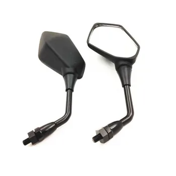 

2X Black Pentagon Side Rear View Mirrors Motorcycle For Kawasaki Z1000 750 ZRX1100 ER6B ER-6N Zephyr 1100 750