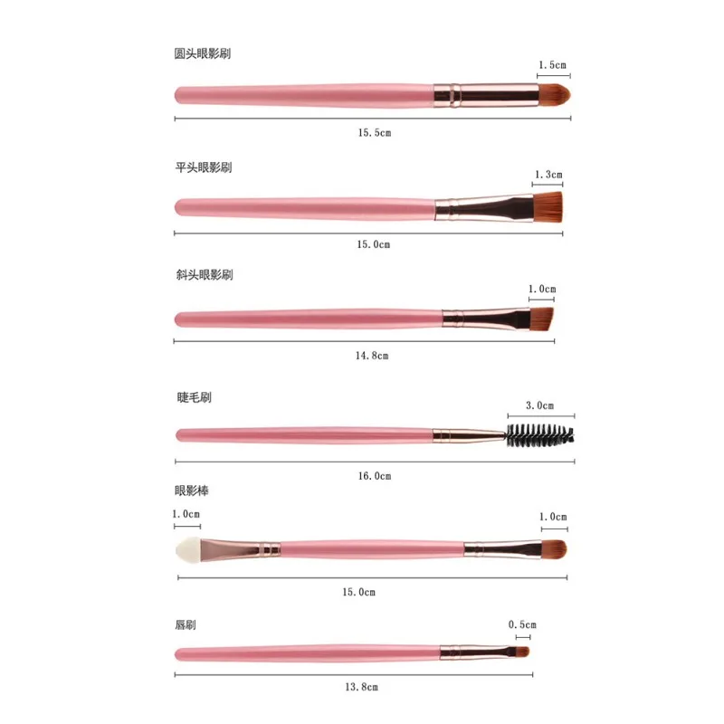 15/6pcs Pro Makeup Set Eyeshadow Eyeliner Lip Powder Foundation Cosmetic Brushes 15/6pcs Pro Makeup Set Eyeshadow Eyeliner Lip Powder Foundation Cosmetic Brushes