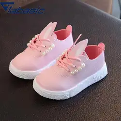 JABASIC 2018 в Корейском стиле милый кролик из искусственной кожи обувь для девочек розовый праздничное платье принцессы обувь для маленьких