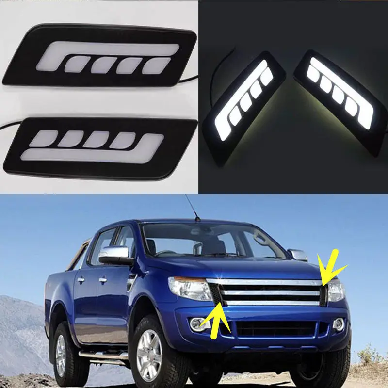 White Guide Light Daytime Running Lights LED Front Bumper Lights for