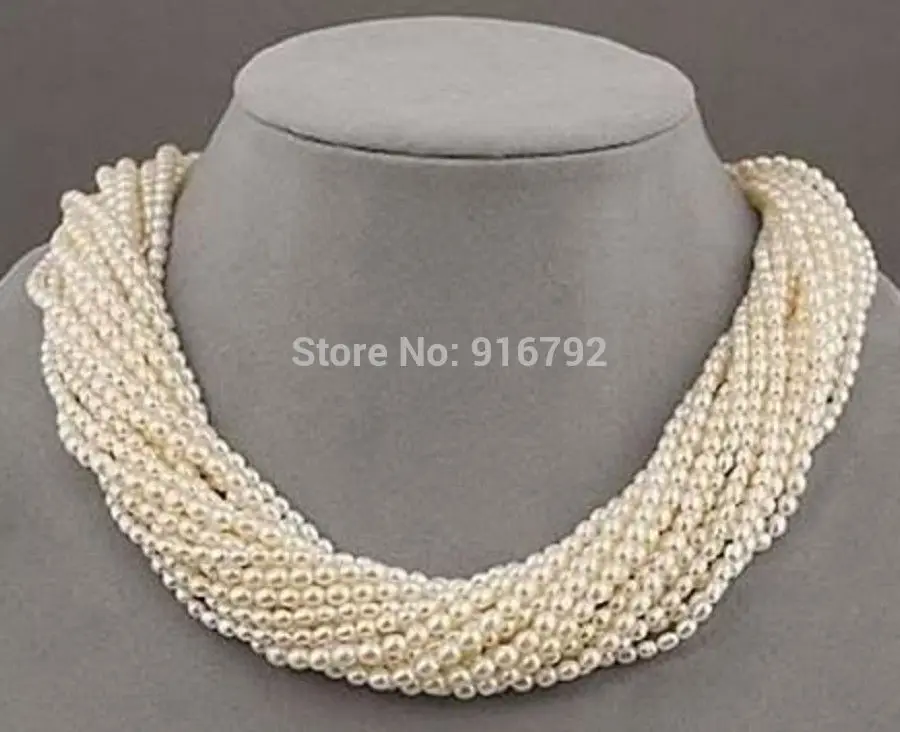 

(B0324) 12 Share WHITE Refinement AAA+SOUTH SEA SMALL PEARL NECKLACE 18inchRING