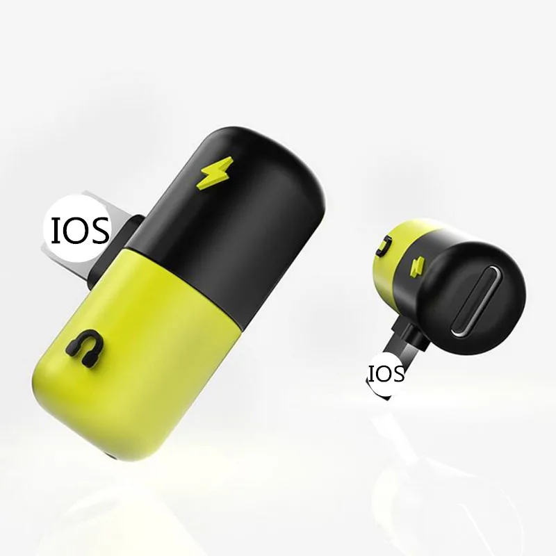 

2 in 1 Capsul Bolus Audio Adapter for iPhone 7 8 Plus X Charging Adapter Charger Splitter Headphone Support Call Music Convert