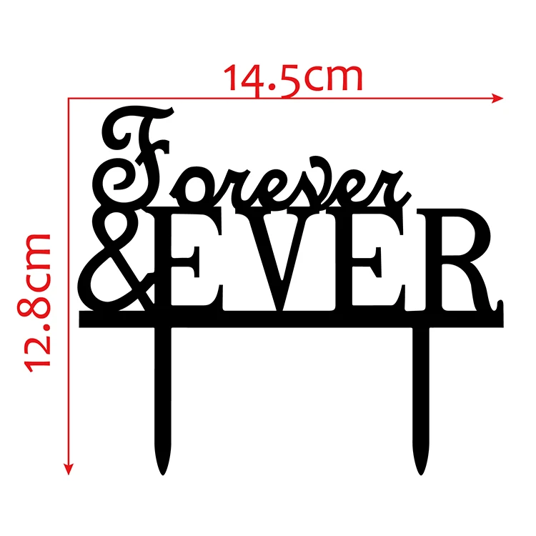 Флаги для свадебного торта Forever & Ever многоцветные акриловые топперы товары