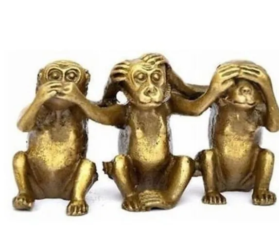 

YM 324 Three wise monkeys hear see speak no evil 3 monkey