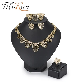 

MuKun Dubai Jewelry Sets Wedding Bridal Jewelry Sets Imitation Crystal Jewelry Set African Beads Jewelry Set For Women 2018 New