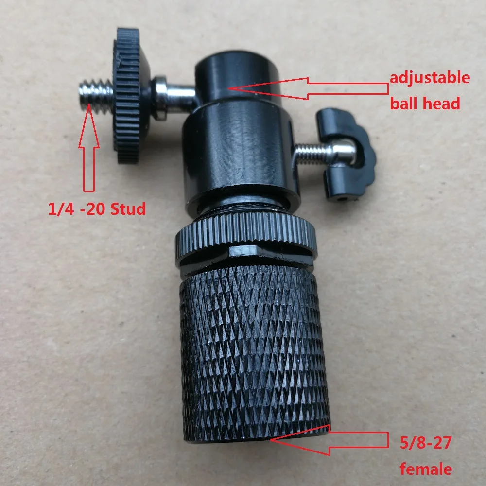 На сцене микрофон Стенд штатив крепление 1/4 до 5/8 27 Женский адаптер шаровая Головка Для Gopro видео камеры цифровой рекордер камкодеры