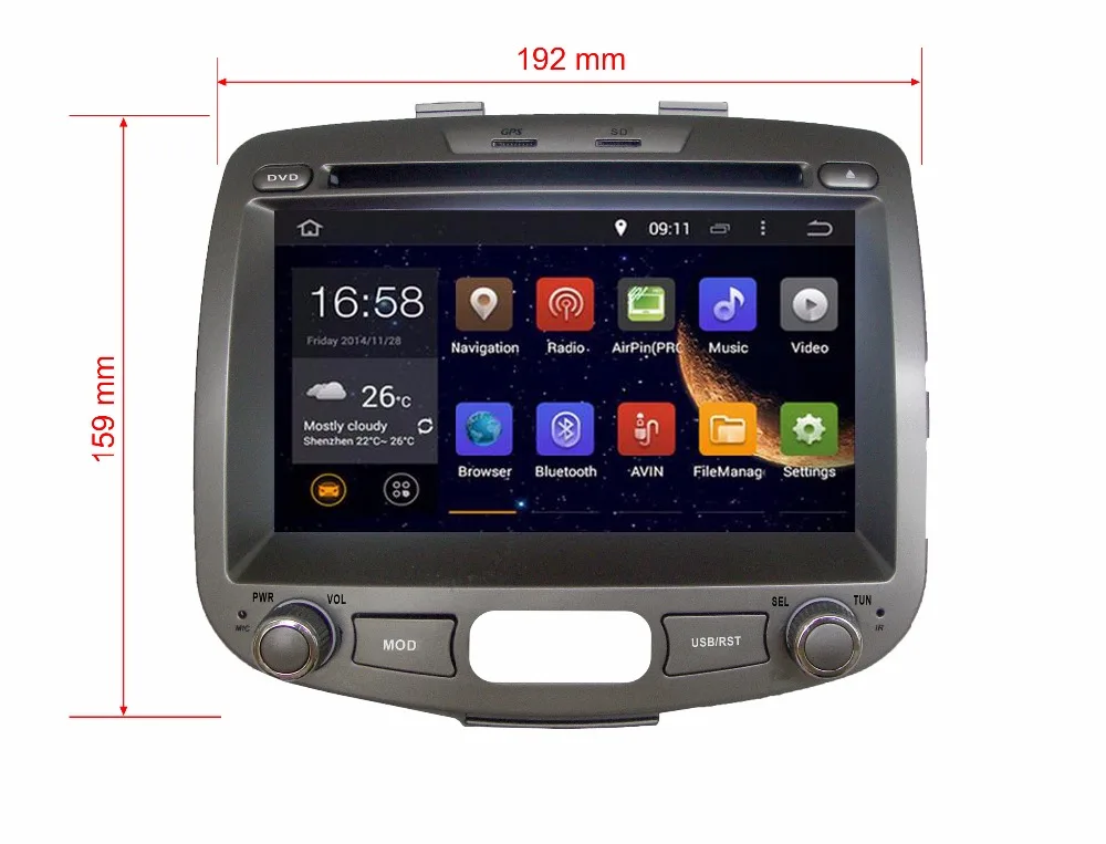 

2019 7 inch 4G LTE Android 8.1 IPS quad core car multimedia DVD player Radio GPS FOR HYUNDAI i10 2009 2010 2011 2012
