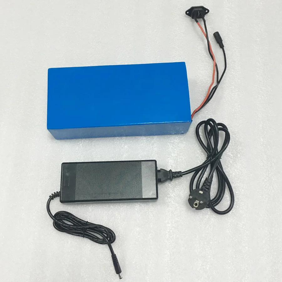 Cheap 48 volt li-ion battery pack electric bike battery with 54.6V 2A Charger and 25A BMS for 48V 15Ah lithium battery 4