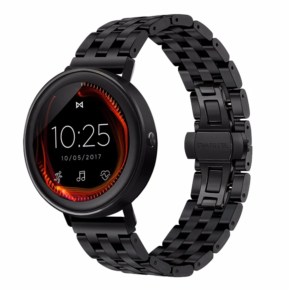 Быстросъемный ремешок из нержавеющей стали для Misfit Vapor/Vapor 2 Garmin Forerunner 645 245 музыкальные часы ремешок на запястье