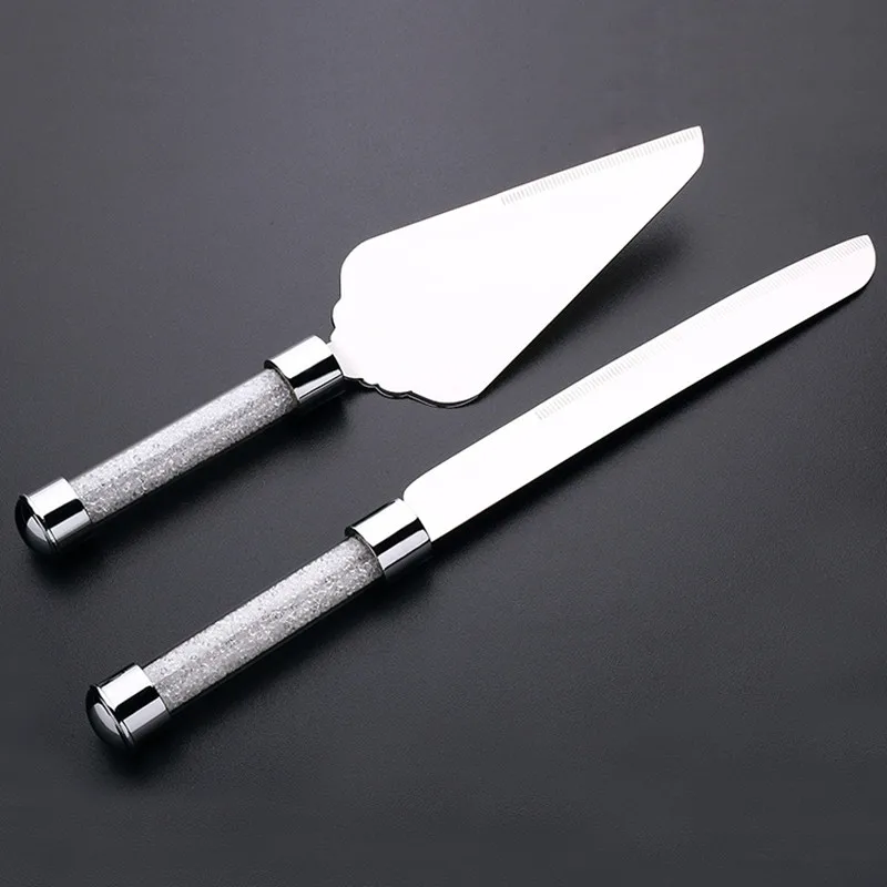 

Christmas Promotion, Factory Whole-Sale Price, 8 inch Cake Cutlery Set, 1pc Cake Knife & 1pc Cake Server, Gift-Box Packing