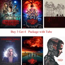 Странные Вещи сезон 2 кино плакаты настенные наклейки белая бумага с покрытием принты домашнее украшение дома искусство бренд