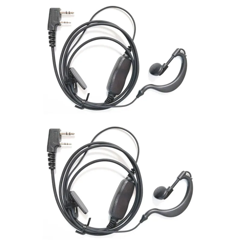 2pcs Baofeng 2 Pin Dual PTT Earpiece Earphone Headset For UV-82 UV-82HP UV-82XH UV-8D Plus UV82 UV82XH UV8D Walkie Talkie radio | Мобильные
