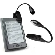 Черный Мини портативный светодиодный светильник для чтения книг, гибкий светильник для ноутбука, ПК, музыкальная подставка, светильник с регулируемым зажимом