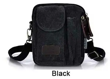 Новинка, мужские сумки через плечо, лучшее качество, холщовые сумки-мессенджеры, мужская сумка на плечо для отдыха, мужские дизайнерские маленькие мини-сумки, портфель - Цвет: Черный