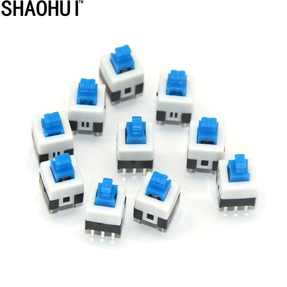 

1000PCS 6 Pin Square 7mmx7mm New Product DPDT Mini Push Button Self-locking Switch