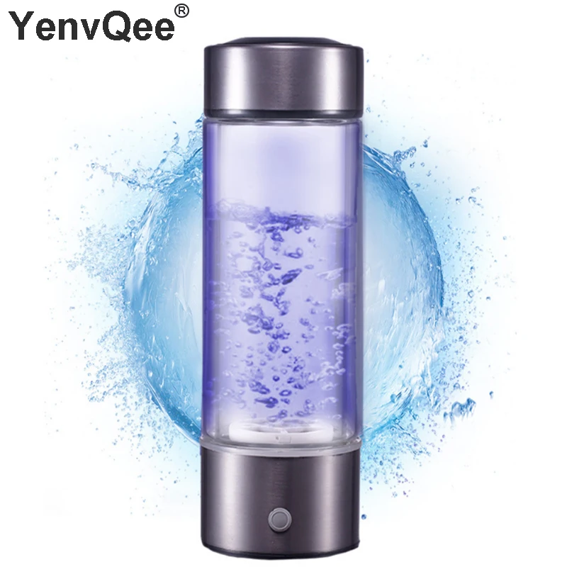 500ML Portable Hydrogen Generator Water Ionizer Filter Pure H2 PEM Rich Hydrogen alkaline Bottle Electrolysis Drink Hydrogen