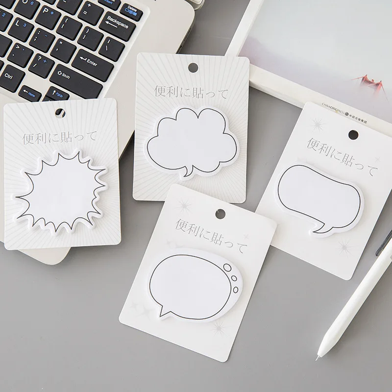 

Creative Dialog box Sticky Notes Memo Pad Paper Sticker Post It Gift cute Cartoon Message Wall stickers Fridge N times