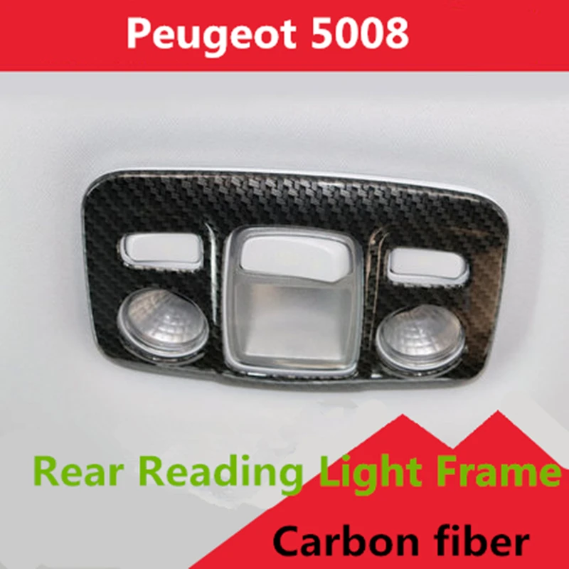 Front Reading Light Lamp Cover Rear Reading Light Frame Trim Decoration Box For Peugeot 5008 3008GT 2017 2018 2019 Modification