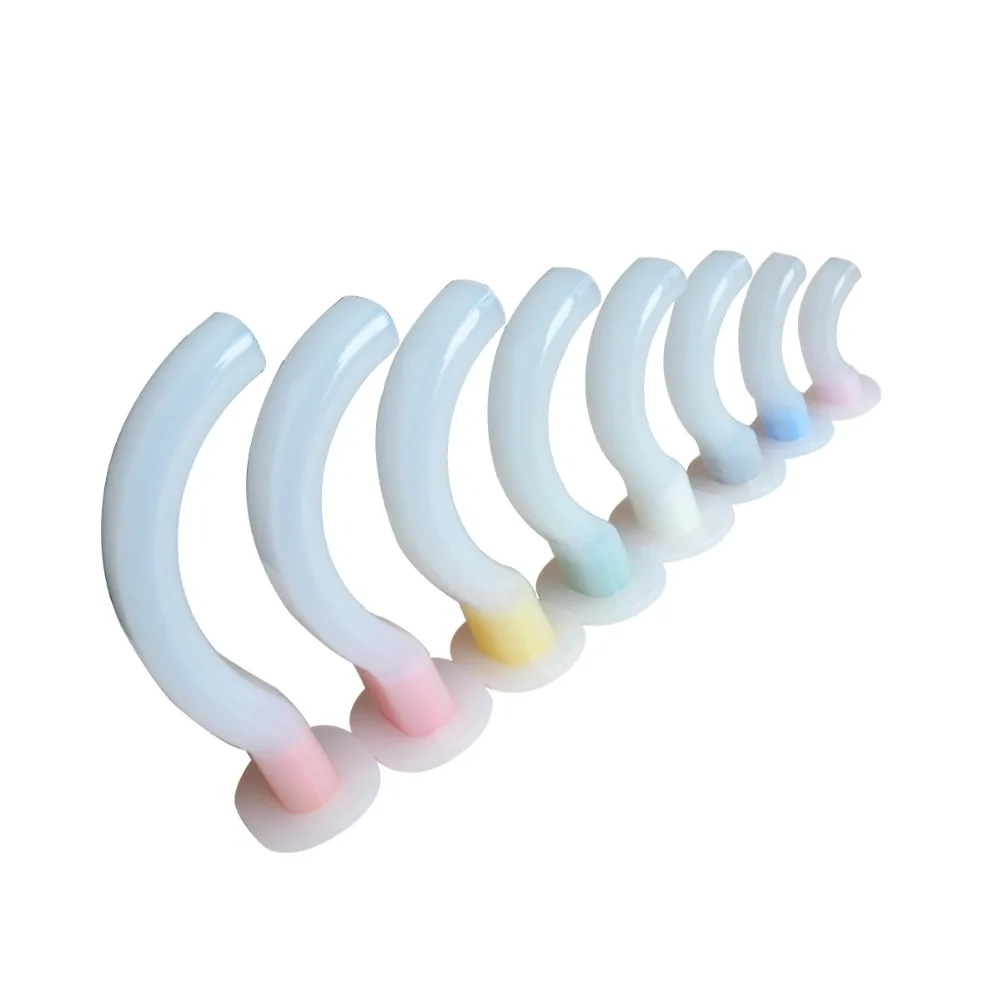 8pcs/pack Medical Oral Airway Tube Color Coded Guedel For CPR First Aid Patients Respiratory Tract Gas Guide Tube