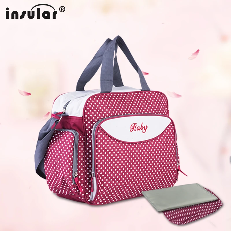New Arrival Shipping Free Multifunctional 600d Baby Diaper Bags Nappy
