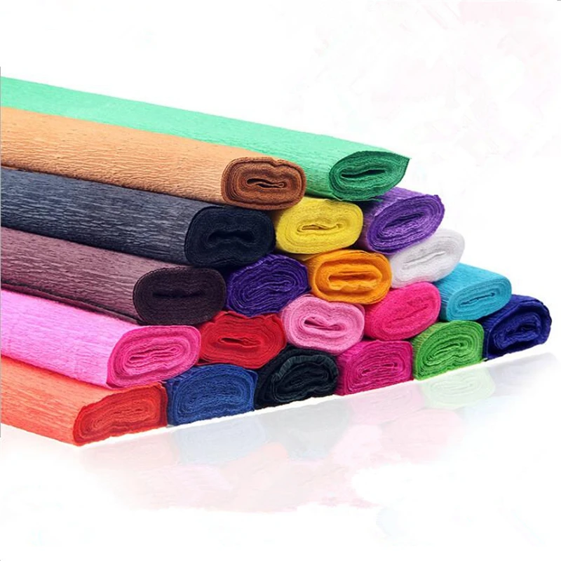 

15Pcs decorative Origami Crinkled Crepe DIY Paper Flower wrapping Fold scrapbooking Craft Gifts party decoration boda Garland
