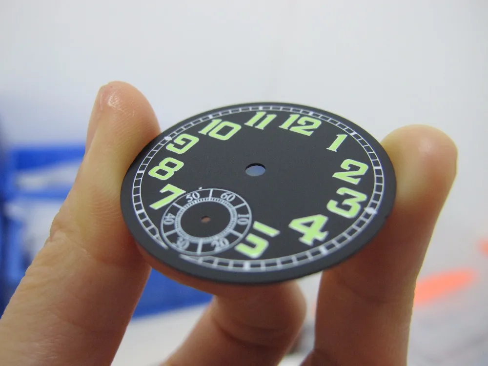 Часы Unitas ETA 6497 ST с черным циферблатом 35 мм подходят для часов B Uhr D4|watch dial|unitas 6497eta