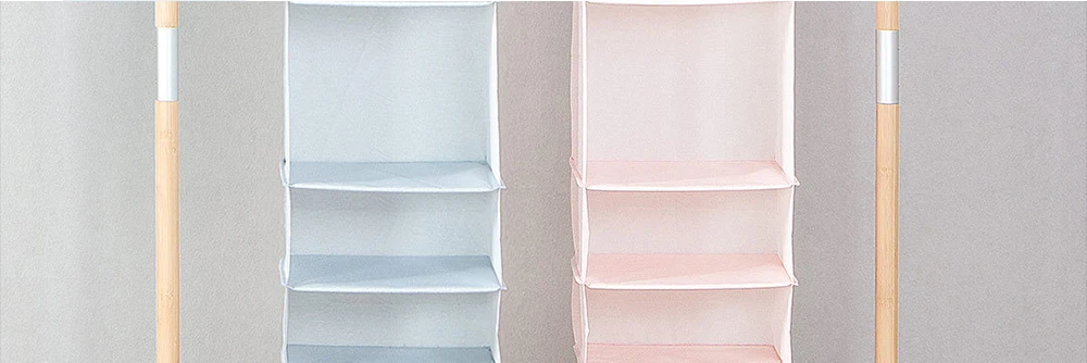 Xiaomi Youpin Mi Home Hanging Storage Bag 5 Layers Natural Household Closet Organizer  