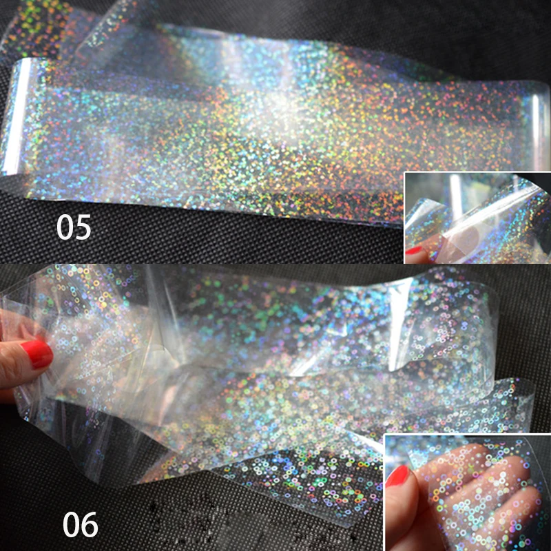 4 см* 120 см прозрачная голографическая звездное небо Фольга Наклейка блестящая лазерная бумага для ногтей Наклейка 3D маникюр Дизайн ногтей украшения