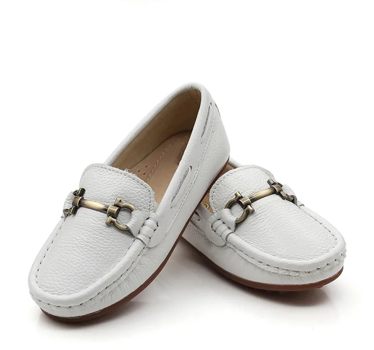 Mocassins de Couro Sapatos do Bebê da Criança Sapatos de Couro Nova Primavera Fundo Macio Genuíno Crianças Respirável Apartamentos Casuais Meninos 04 21 High Quality Mamãe e Bebê