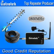 Lintratek 1800Mhz GSM Repeater GSM Booster 1800 FDD 4G LTE Cell Phones Signal Booster 1800mhz Yagi Antenna Full Kit Hot Sell S20