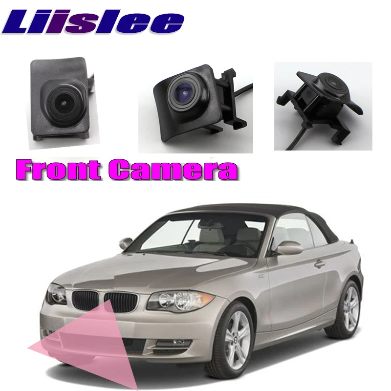 

LiisLee Car Front Camera For BMW 1 Series E81/E82/E87/E88 04-13 CAM Hood Mesh Front Grille CAM DIY Manually Control Front Camera