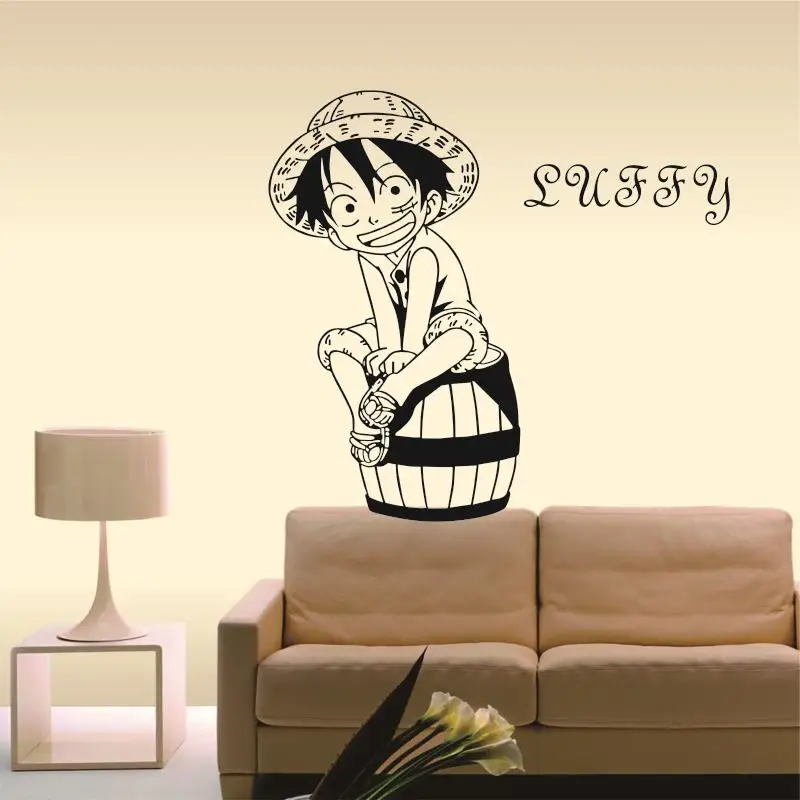 One-Piece-Luffy-WallDecal-comics and animation Sticker Decal  Vinyl Wall Decals Pegatina Quadro Parede Decor Mural  Sticker 2