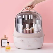 Creative Portable Cosmetic storage box dust rack dressing table desktop skin care products lipstick box mask  cosmetic storage