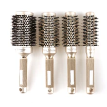 Новые золотые волосы керамическая круглая щетка щетина для волос парикмахерская ионная круглая щетка 4 размера Профессиональные парикмахерские щетки для волос